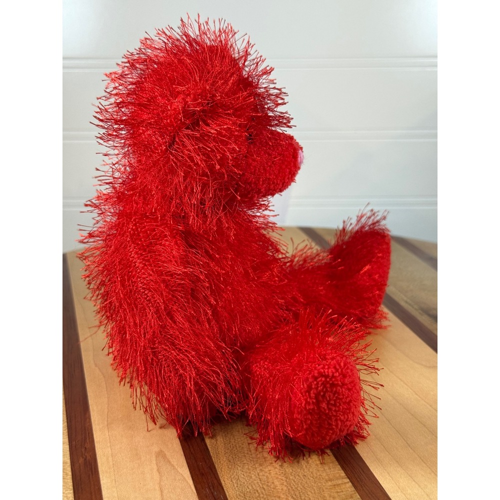 Ty Punkies Sizzles Red Shaggy Bear Plush Toy 2002 The Punkies Collection - Picture 4 of 6